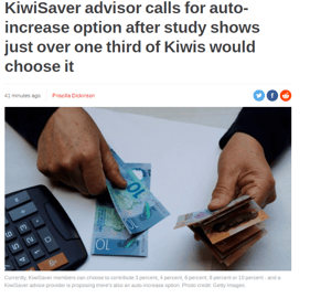KiwiSaver advisor calls for auto-increase option after study shows just over one third of Kiwis would choose it