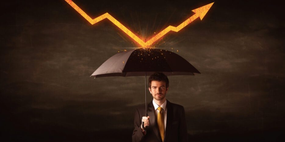 a businessman with a umbrella