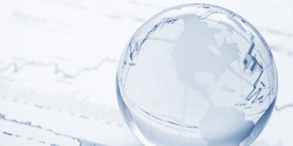 a crystal looking globe
