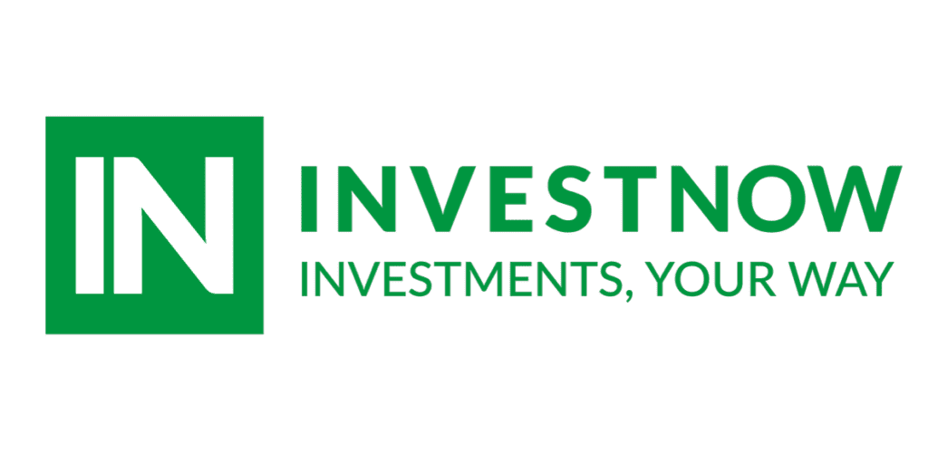 logo with a text of "invest now. Investments, your way"