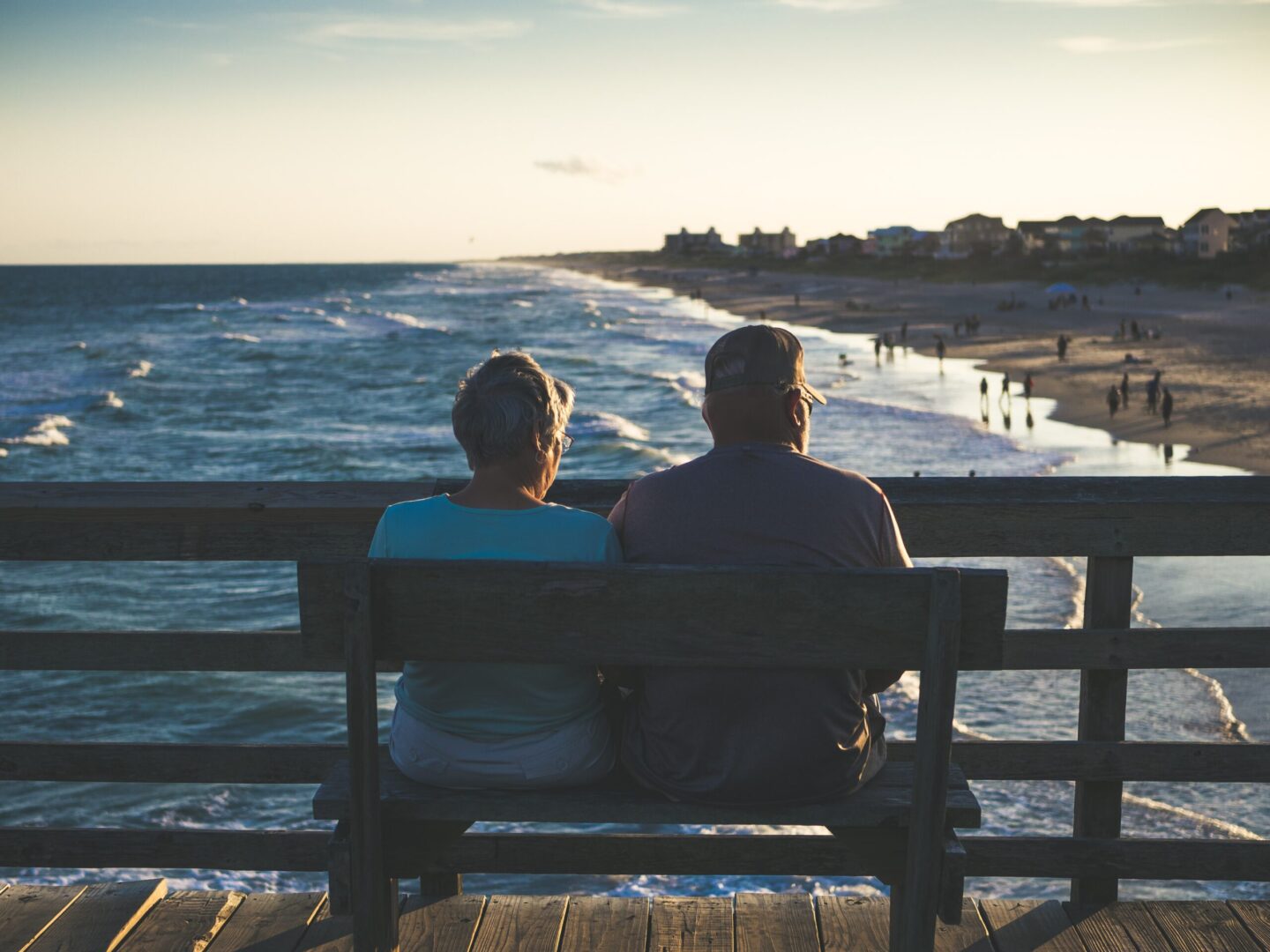 couple sitting on beach