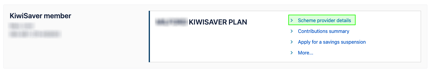 Find KiwiSaver Provider via IRD